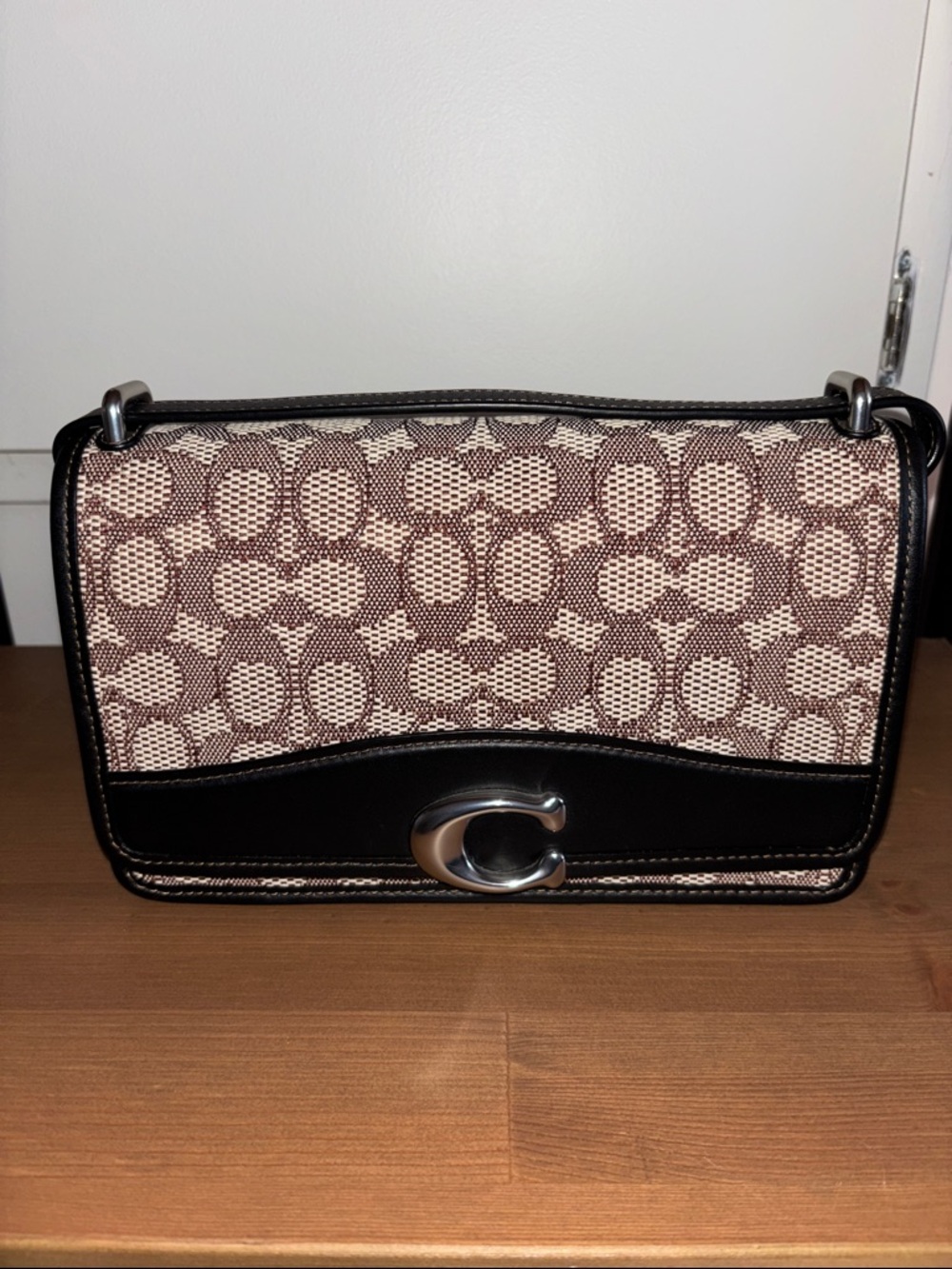 Coach Bandit Crossbody in Brown and Black Signature Jacquard Canvas